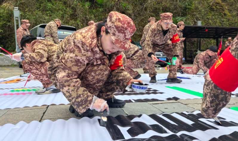 正清風旅行社承辦2025年羅斯夫營銷鐵軍井岡山春季集訓會議手繪班旗